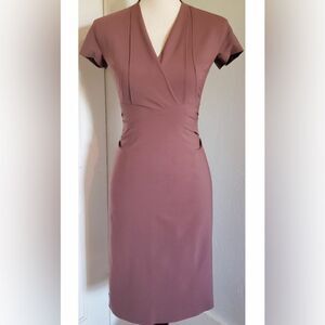 MM Lafleur Mauve Tailored Side Ruched Dress - Size 0